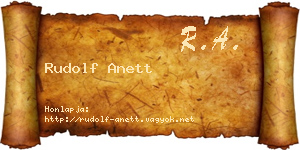 Rudolf Anett névjegykártya